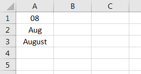 Mengatur Format Tanggal Sekarang Hanya Menampilkan Nama Bulan Dalam Excel